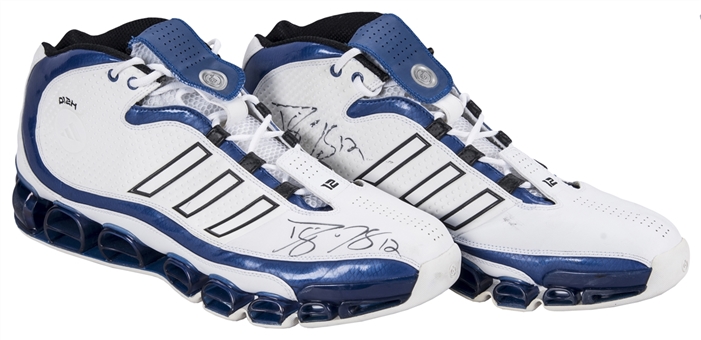 2005 Dwight Howard Game Used & Signed Orlando Magic Adidas Sneakers (Player LOA & JSA)